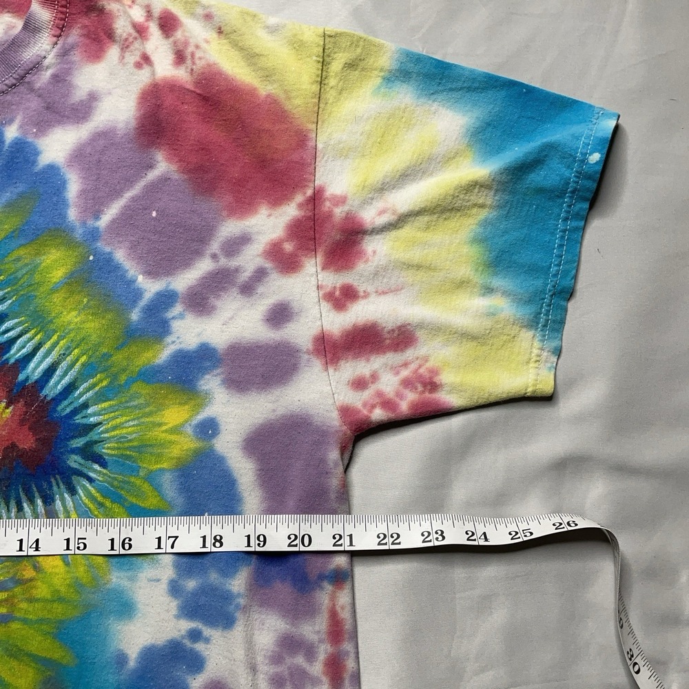 DOM Psychedelic Tie Dye T-Shirt L Mushroom Graphic Trippy Rave Streetwear Grunge - Picture 11 of 12